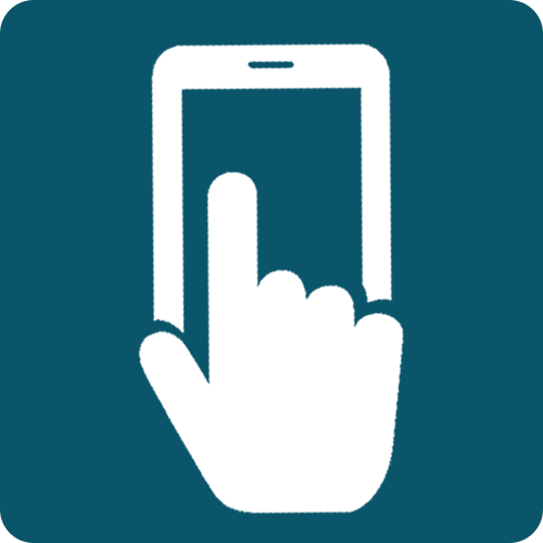 icon of finger touching a smartphone